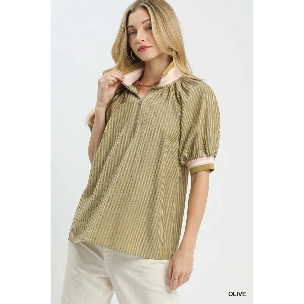 Umgee Botanical Print Blouse